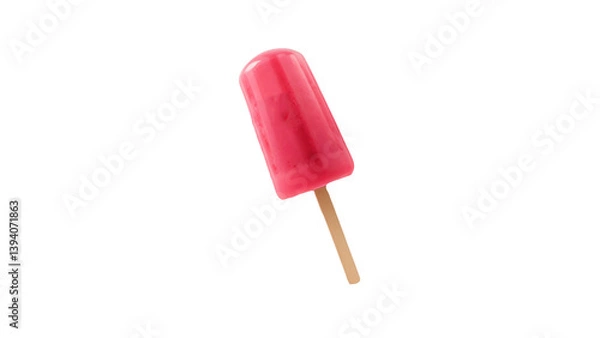 Fototapeta A juicy red popsicle illustration to refresh your summer and food-themed visuals.