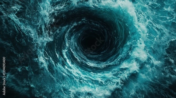 Obraz Global Economic Trends concept. A global financial storm represented by swirling currents