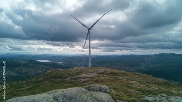 Obraz A close-up of an electrical engineer hands adjusting cables inside a control box