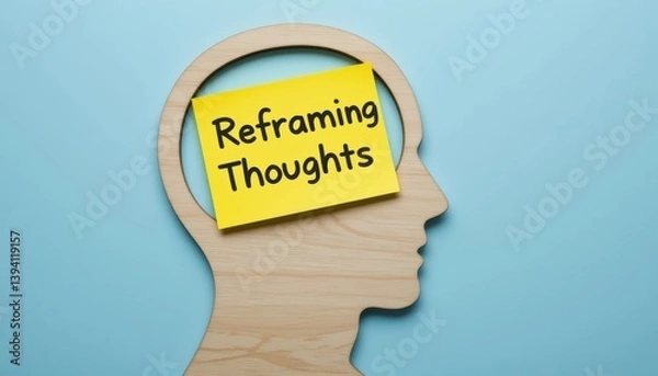 Obraz Reframe Thoughts on Head Silhouette