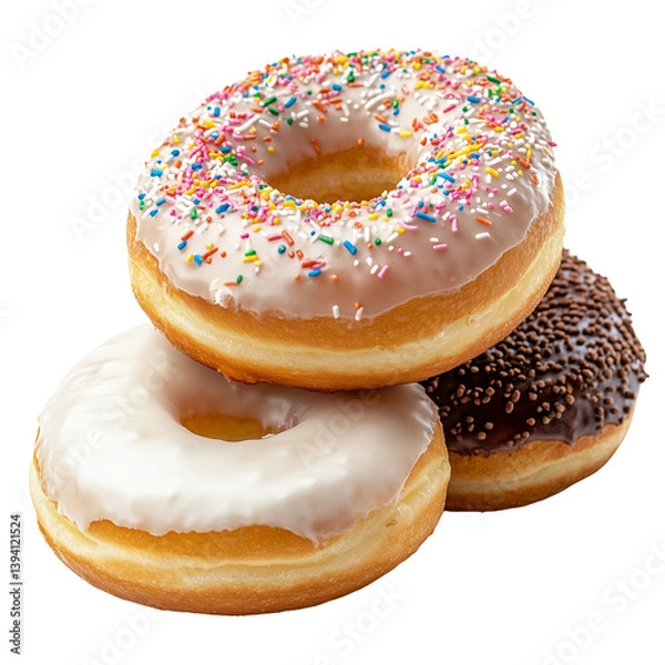 Fototapeta Donuts on transparent background