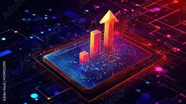 Obraz Digital Growth in a Tech Circuit