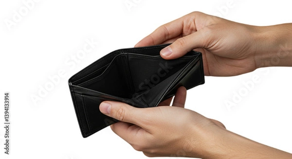 Obraz hand holding a wallet transparent background