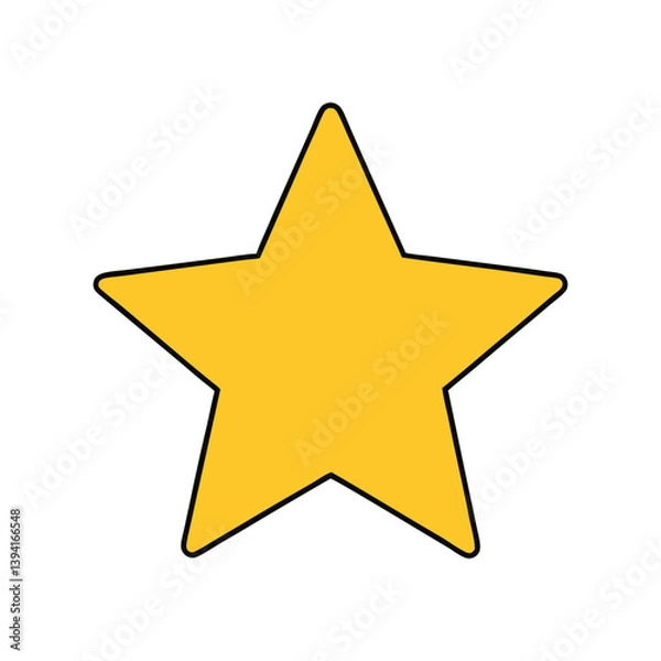 Obraz Gold Star Vector Illustration - Premium Design Artwork