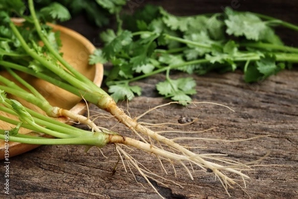 Obraz Close up of coriander spice herb