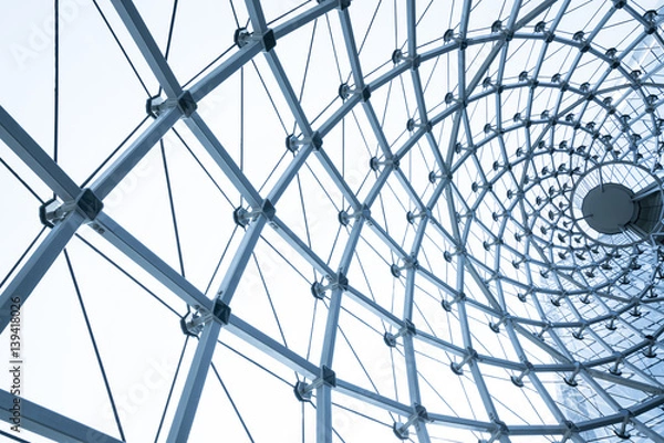 Fototapeta budowa konstrukcji metalowej konstrukcji stalowej na zewnątrz