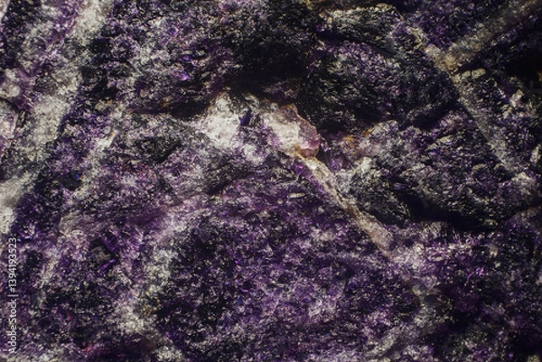 Fototapeta Fluorite crystals. High magnification microphotography- microscope scale 10X