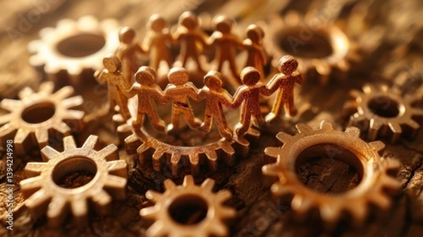 Fototapeta Collaborative Leadership: A leadership style that promotes teamwork, shared decision-making, and empowers team members to contribute and succeed together.
