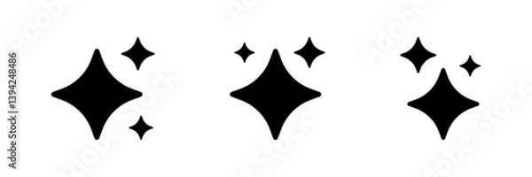 Fototapeta Sparkle stars icon set. stars burst icon symbols, Sparkles Shine icons for app user interface and web elements