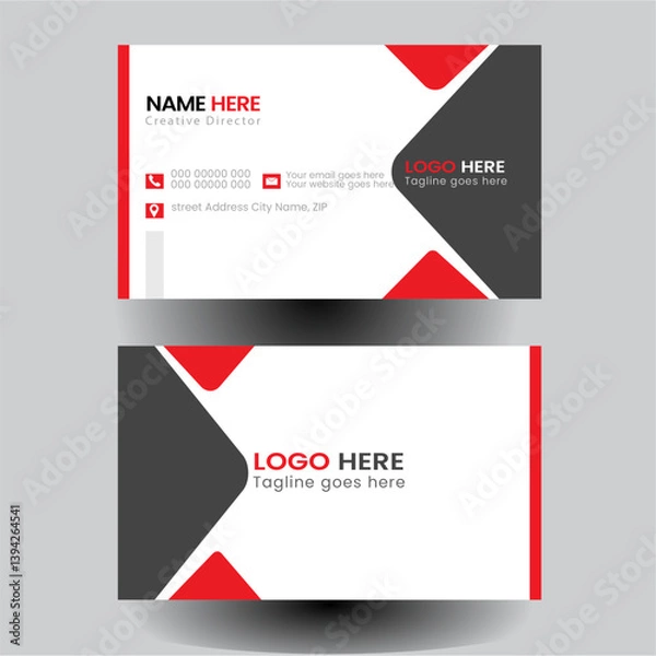 Fototapeta Elegant Business Cards for Consultancy Professionals. Layout in square size. Horizontal clean template vector design