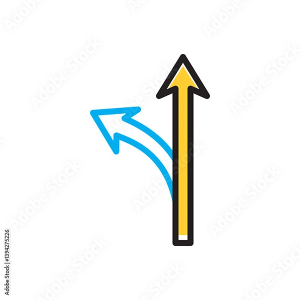 Fototapeta Multi color icon for way