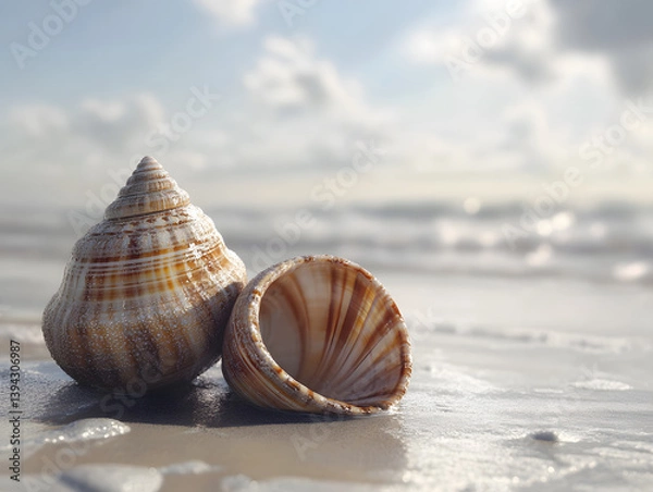 Fototapeta seashell on the beach