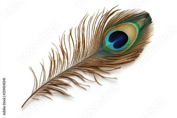 Obraz Stunning Peacock Feather: A Colorful Nature's Masterpiece
