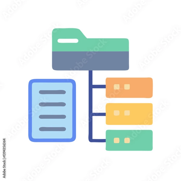 Obraz  Innovative Data Partition Design Icon