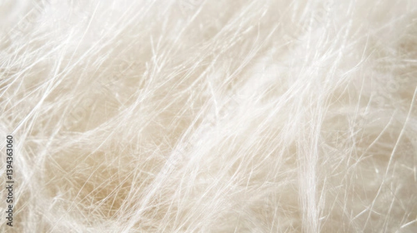 Fototapeta Delicate Silk: Close-up of pristine silk threads, showcasing their intricate texture and natural beauty. 