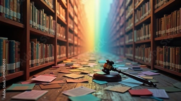 Fototapeta Law day celebration legal insights and resources library setting informative content educational environment contemporary viewpoint