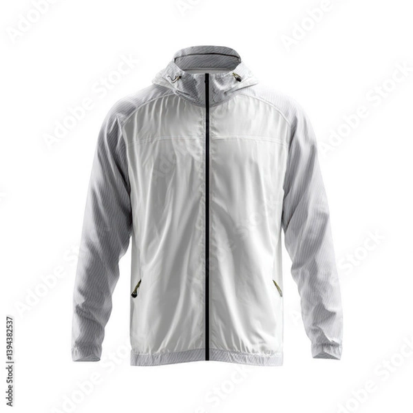 Obraz Lightweight windbreaker jacket for running sports apparel photography