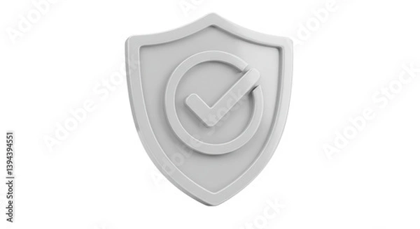 Fototapeta Isolated Shield with Check Mark