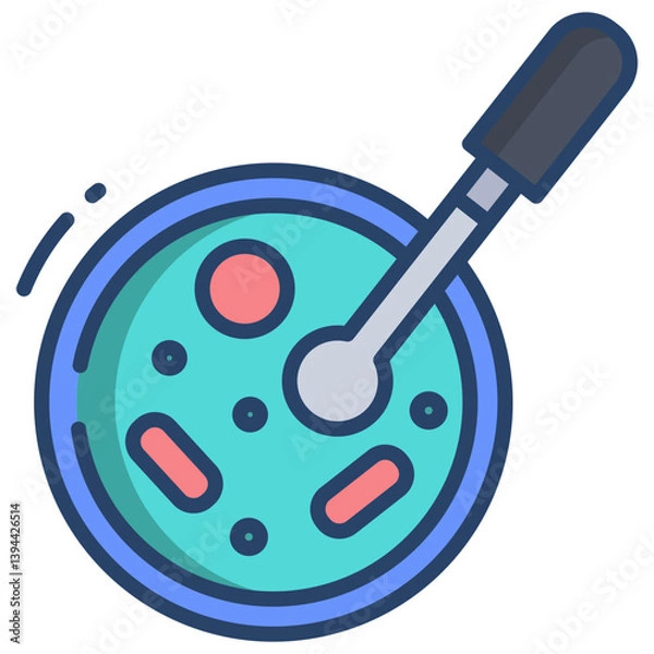 Obraz Linear color Microbiology icon