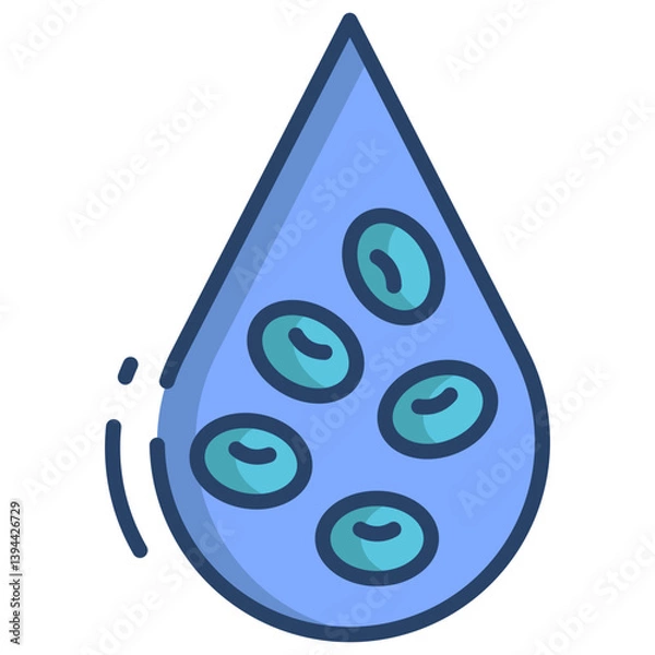 Obraz Linear color RBC icon