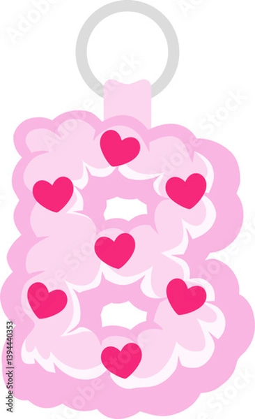 Fototapeta Key Chain Love Letter Vector Element Alphabet B