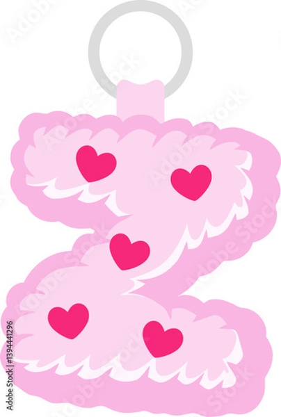 Fototapeta Key Chain Love Letter Vector Element Alphabet Z