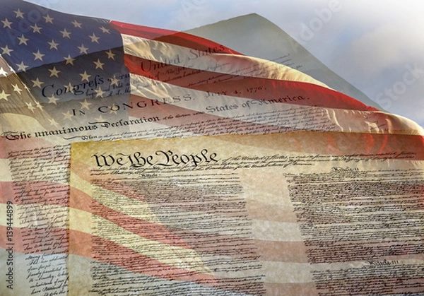 Obraz Constitution, Declaration of Independence, Bill of Rights