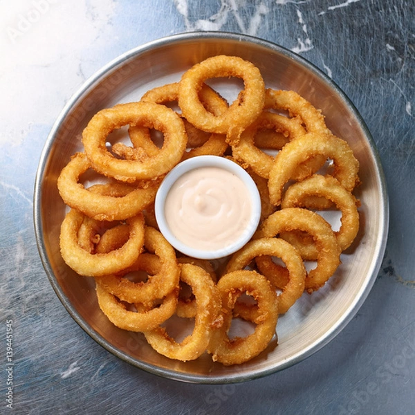 Obraz Onion rings from above point of view