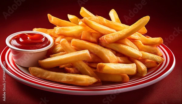 Obraz french fries on a white plate