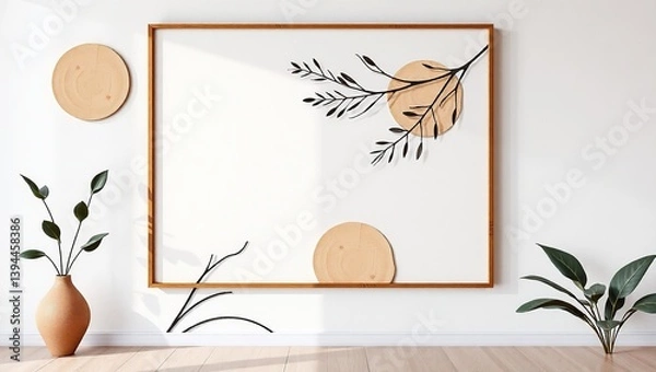 Fototapeta Nature-Inspired Wall Art: Organic Shapes & Lines for Modern Decor