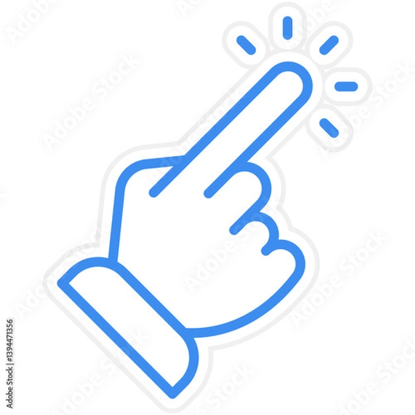 Fototapeta Arrow Hand Icon Style