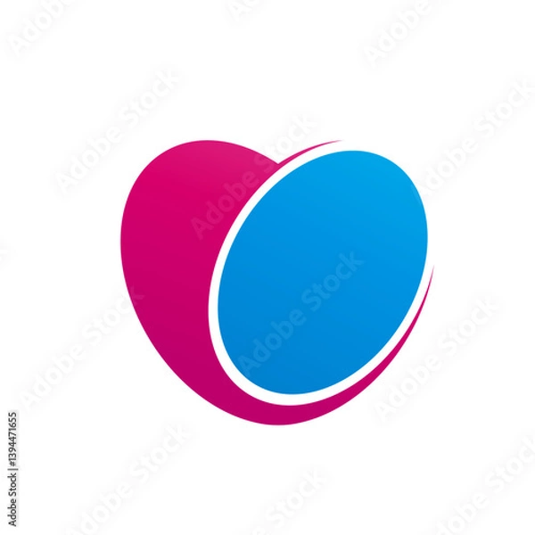 Fototapeta  Abstract Heart Shape Design