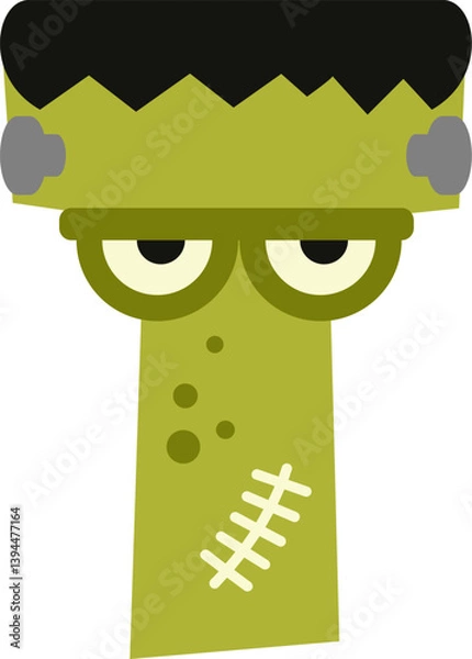 Obraz Frankenstein Letter Vector Element Alphabet T