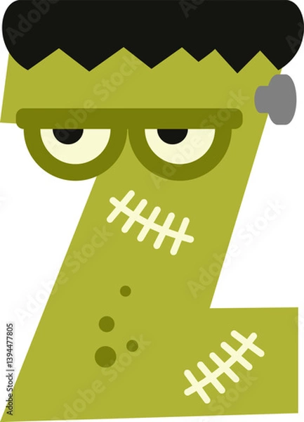 Obraz Frankenstein Letter Vector Element Alphabet Z