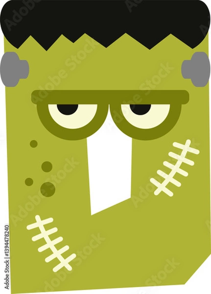 Obraz Frankenstein Letter Vector Element Alphabet D