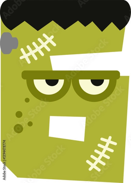 Obraz Frankenstein Letter Vector Element Alphabet G