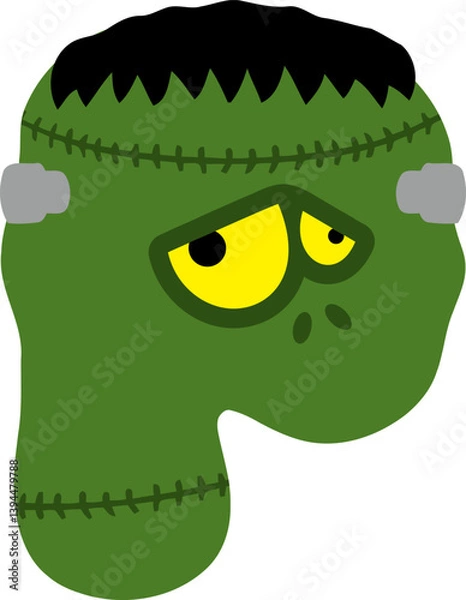 Obraz Frankenstein Monster Letter Vector Element Alphabet P