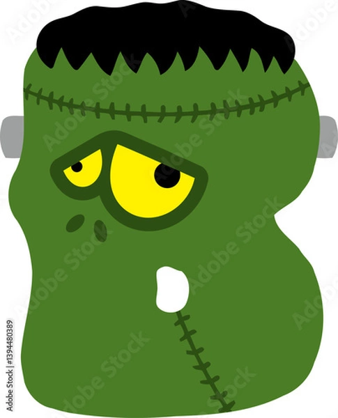 Obraz Frankenstein Monster Letter Vector Element Alphabet B