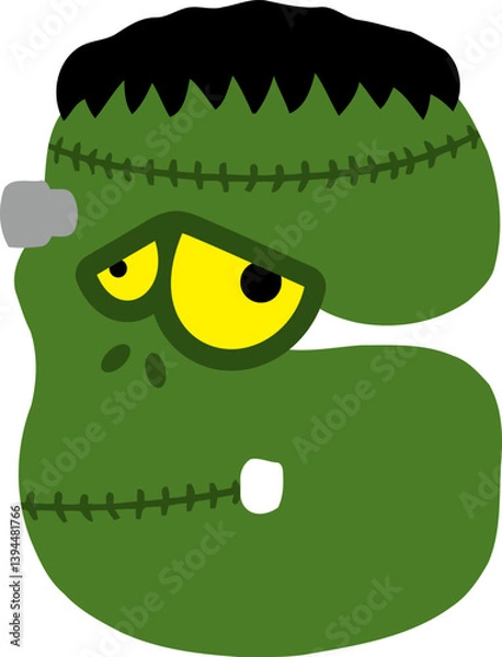 Obraz Frankenstein Monster Letter Vector Element Alphabet G