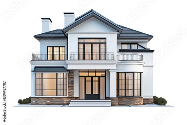 Obraz house on a white background