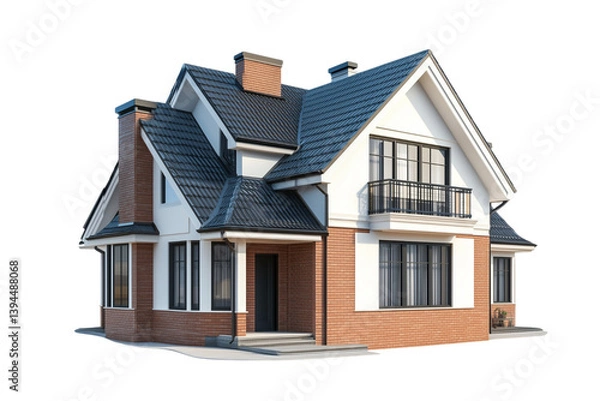 Obraz house on a white background