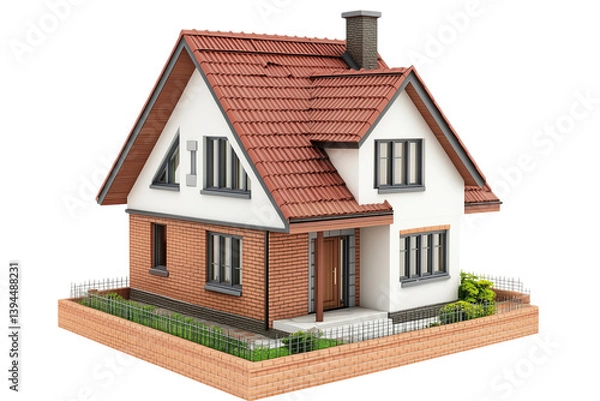 Obraz house on a white background