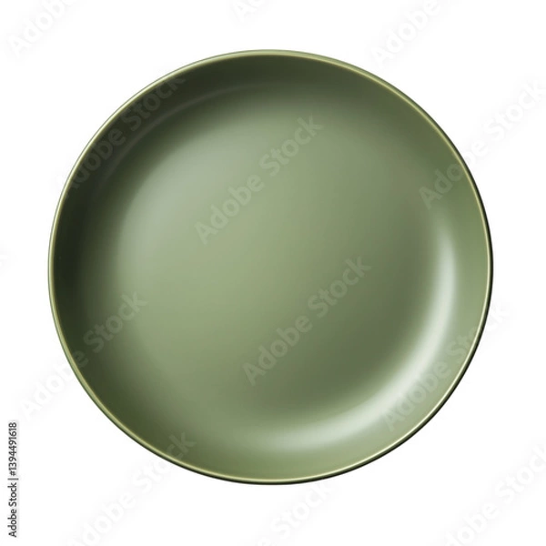 Obraz plate top view isolated on white background
