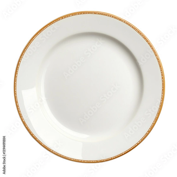 Obraz plate top view isolated on white background