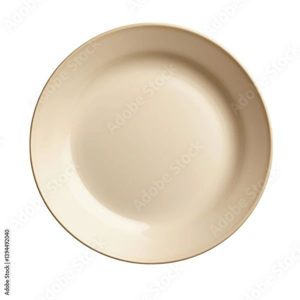 Obraz plate top view isolated on white background