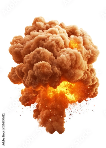 Obraz explosion isolated on white background