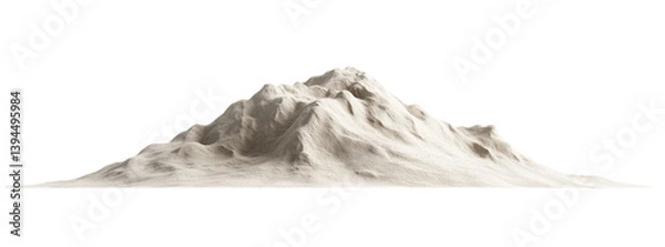 Obraz pile of sand isolated on a white background