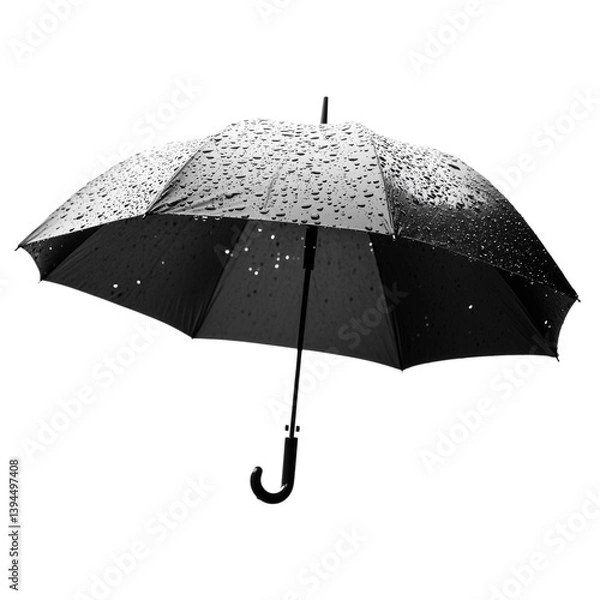 Obraz black umbrella isolated on white