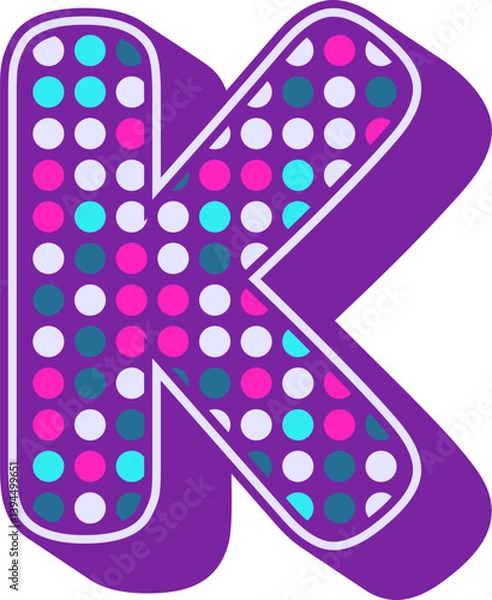 Obraz Disco Lamp Letter Vector Element Alphabet K