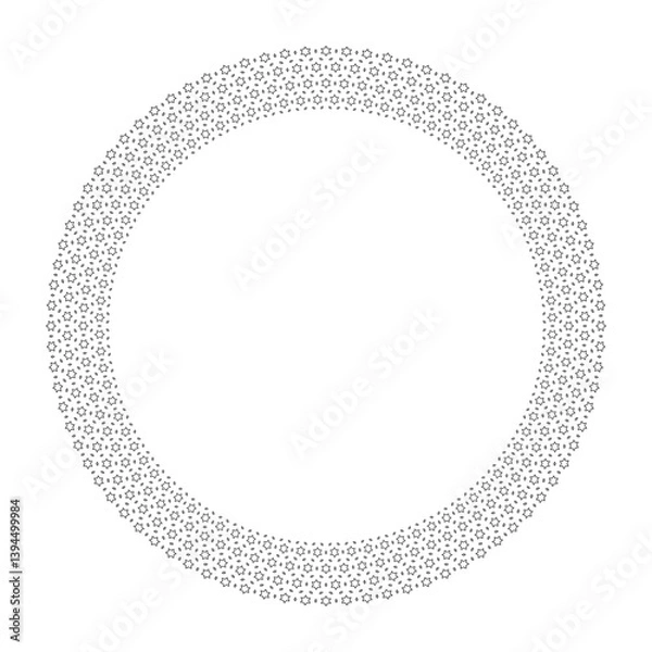 Fototapeta Abstract Radial Circle Stars Pattern for Decorative Round Frame.